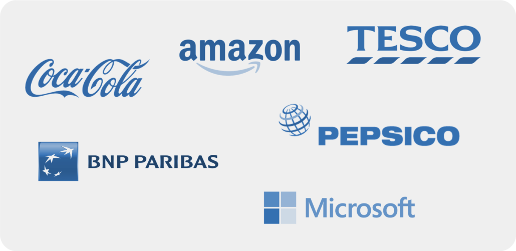 Several company logos with participating in the initiative.